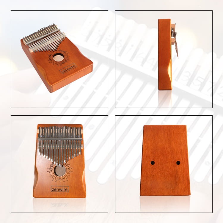 kalimba klawiszowa drewniana brązowa - zdjęcie 11