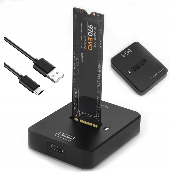 Adapter SSD M2 NVME PCie/SATA NGFF kieszeń na dysk obudowa M.2 USB-C 10 GB/s Zenwire SD-03 - zdjęcie 3