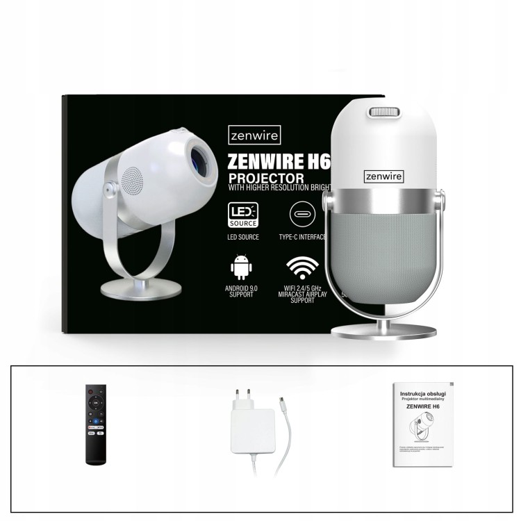 MINI PROJEKTOR Zenwire H6 - zdjęcie 4
