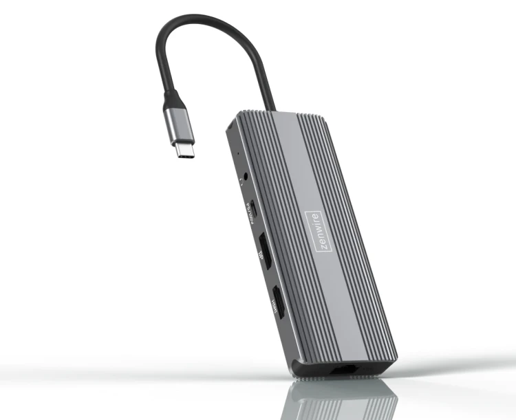 HUB USB-C 10w1 Display Port 1.4 HDMI 2.1 8K 4K 120Hz 60Hz Full HD 144Hz USB 3.0 SD Power Delivery 100W Macbook M1 M2 M3 M4 Zenwire - zdjęcie 11