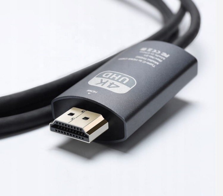 KABEL ADAPTER USB-C 3.1 TYP C DO HDMI 4K MHL 200cm Zenwire ZC-2 - zdjęcie 3